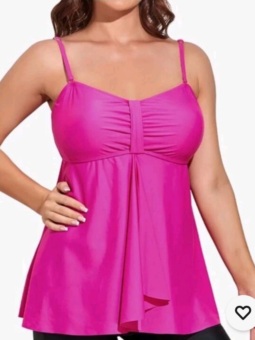 Hilor Hot Pink Tankini Top